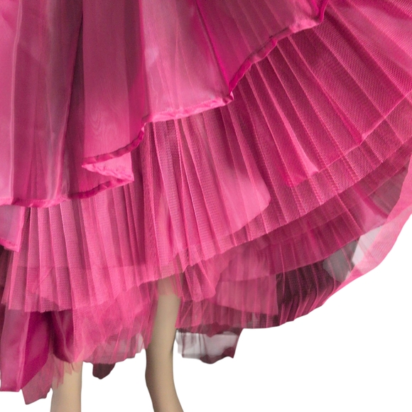 Gracia's Burgundy Layered A-Line Skirt- Tea Party/B-day/Brunch Ready!SM Prestine - Picture 2 of 12